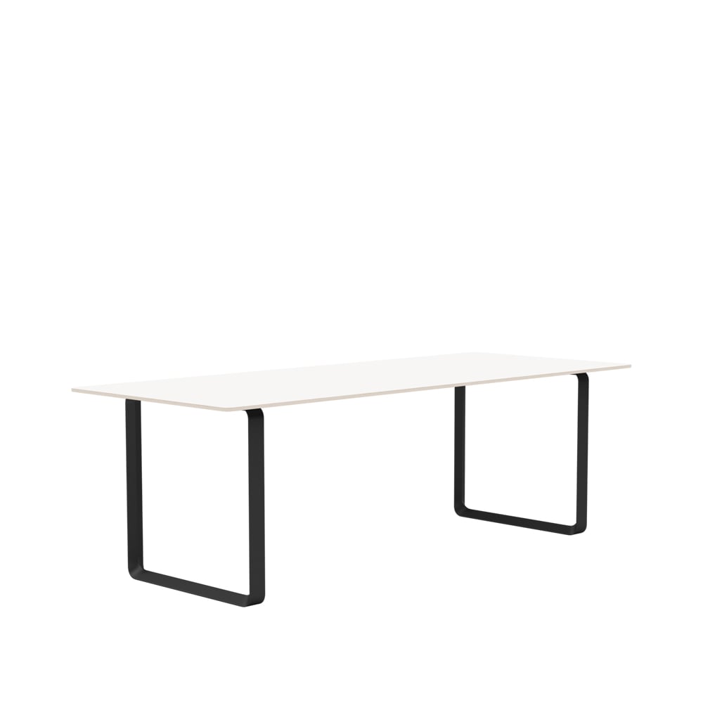 Muuto 70/70 ruokapöytä 225 x 90 cm White laminate-Plywood-Black