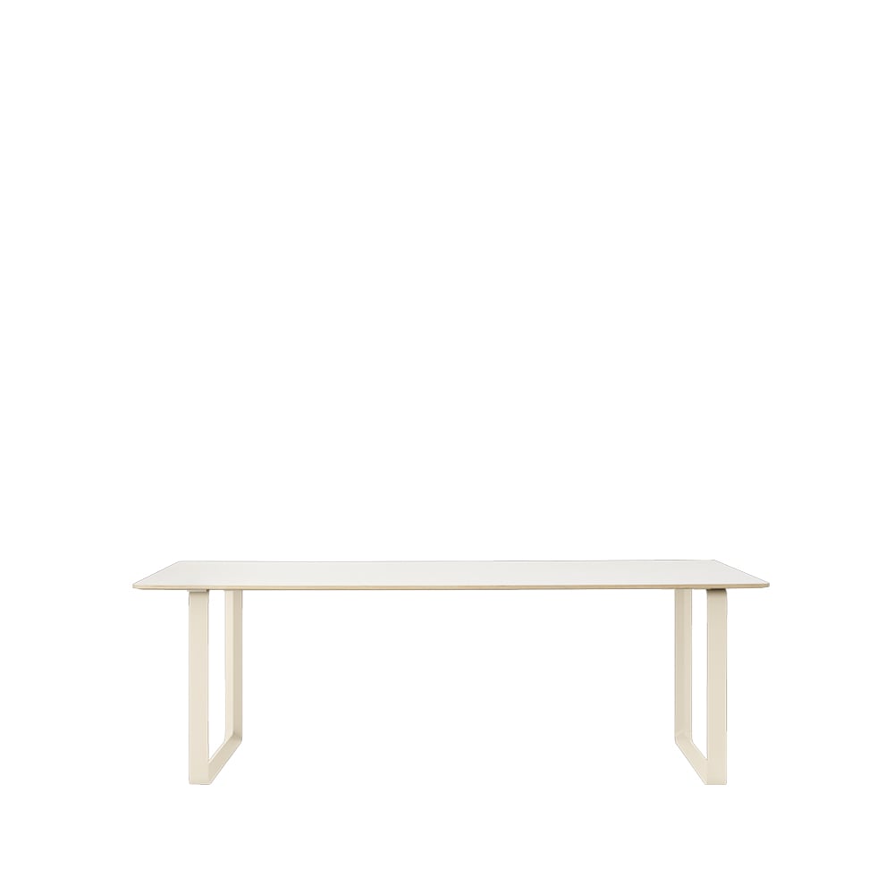 Muuto 70/70 ruokapöytä 225 x 90 cm White laminate-Plywood-Sand