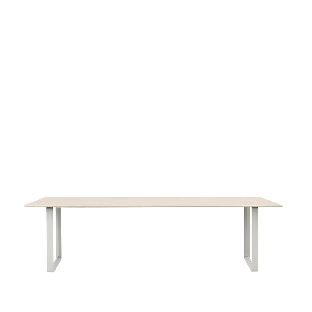 Muuto 70/70 ruokapöytä 255 x 108 cm Sand laminate-Plywood-Grey