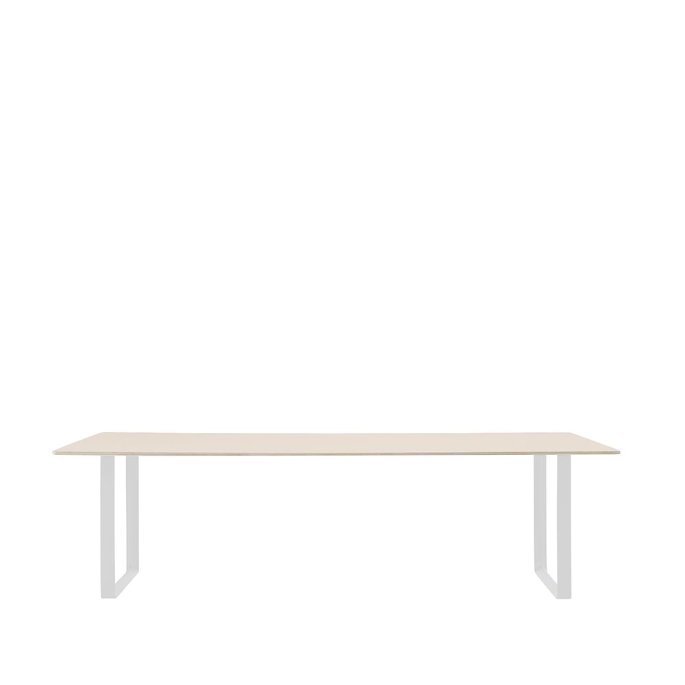 Muuto 70/70 ruokapöytä 255 x 108 cm Sand laminate-Plywood-White