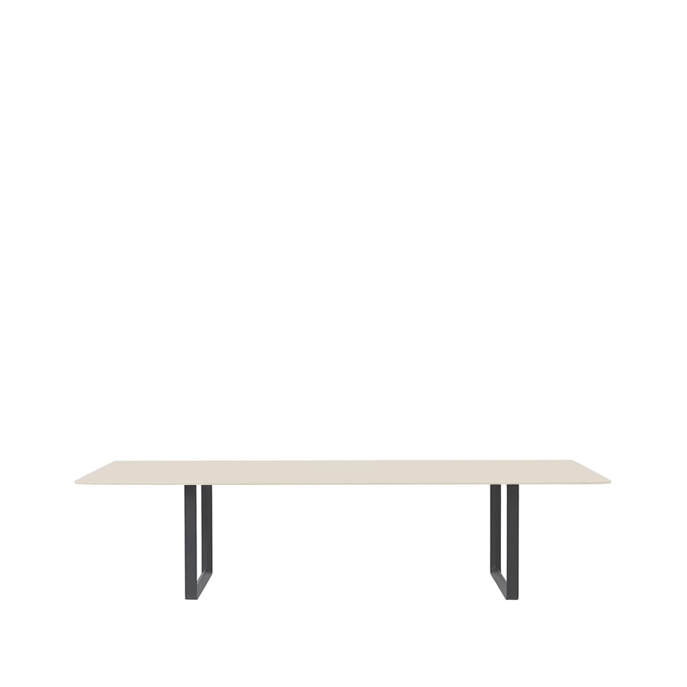 Muuto 70/70 ruokapöytä 295 x 108 cm Sand laminate-Plywood-Black