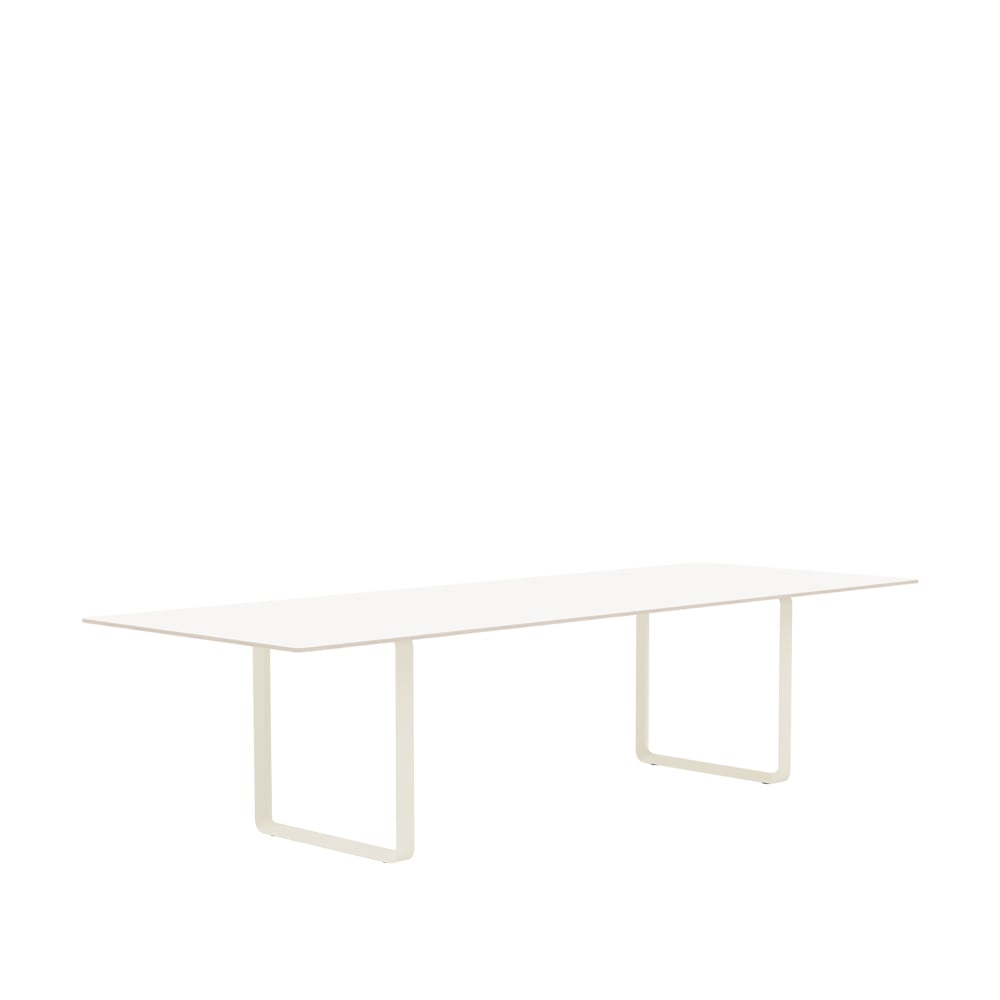 Muuto 70/70 ruokapöytä 295 x 108 cm White laminate-Plywood-Sand