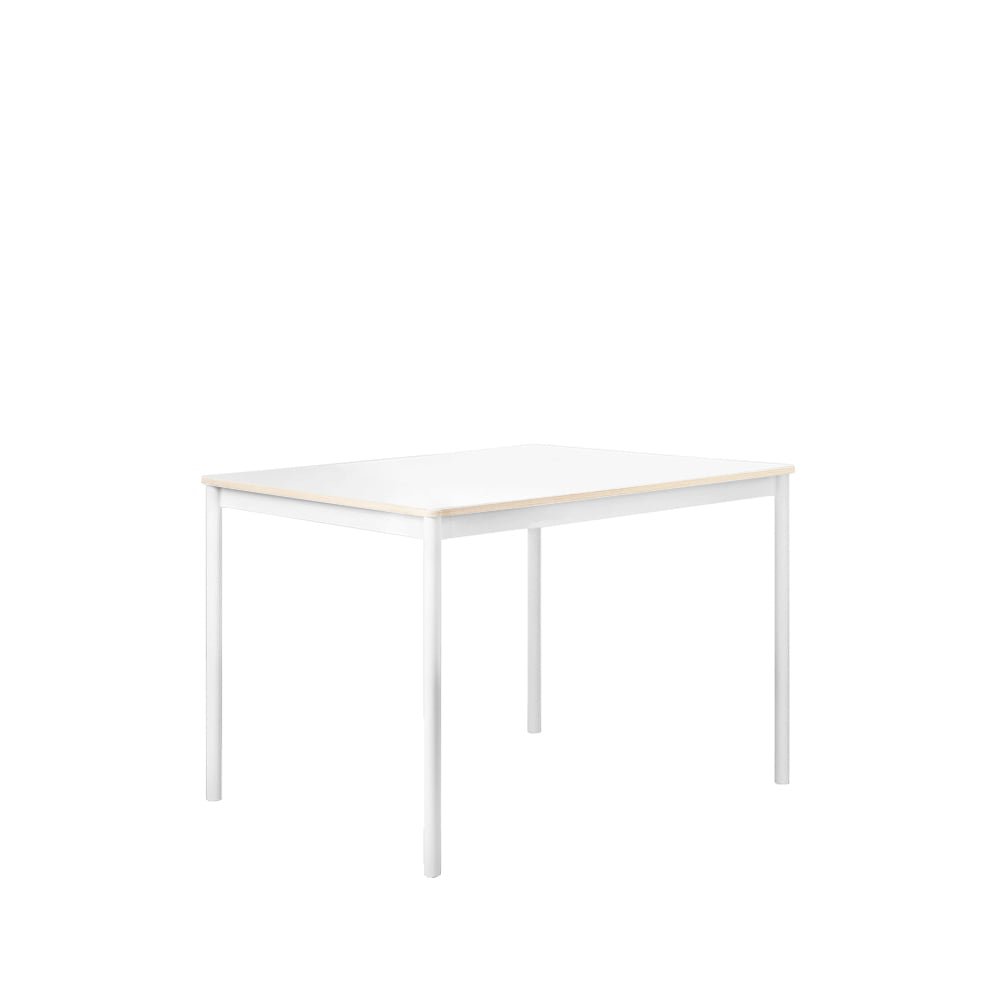 Muuto Base ruokapöytä White vanerireuna 140 x 80 cm