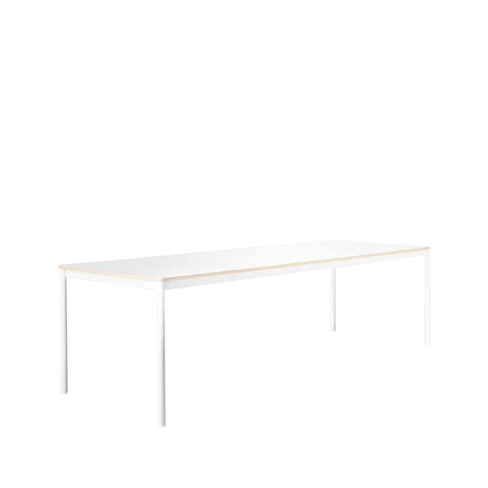 Muuto Base ruokapöytä White vanerireuna 250 x 90 cm