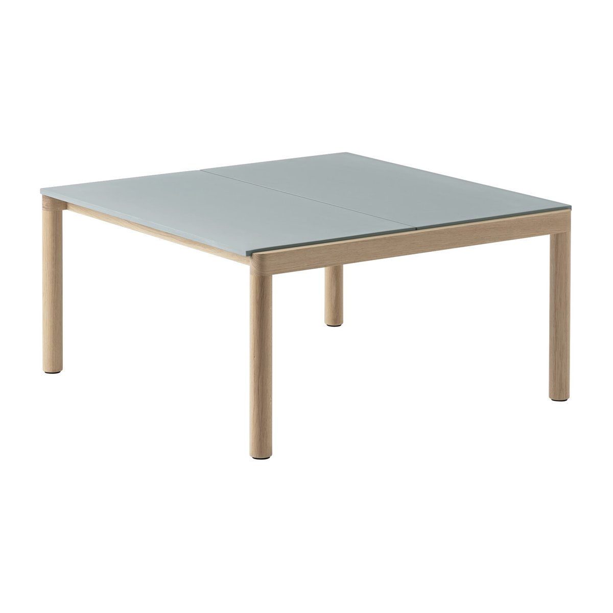 Muuto Couple 2 Plain -sohvapöytä 80 x 84 x 40 cm Pale blue-oak