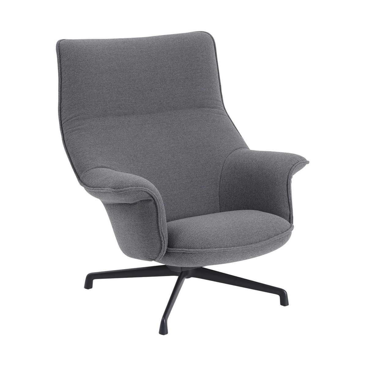 Muuto Doze nojatuoli swivel base Ocean 80-anthracite black