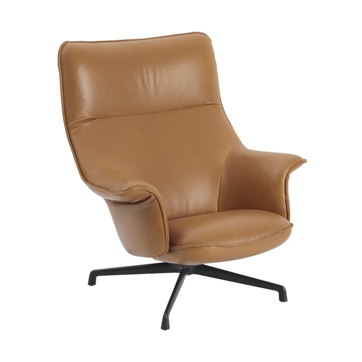 Doze nojatuoli swivel base - Refine leather cognac-black - Muuto