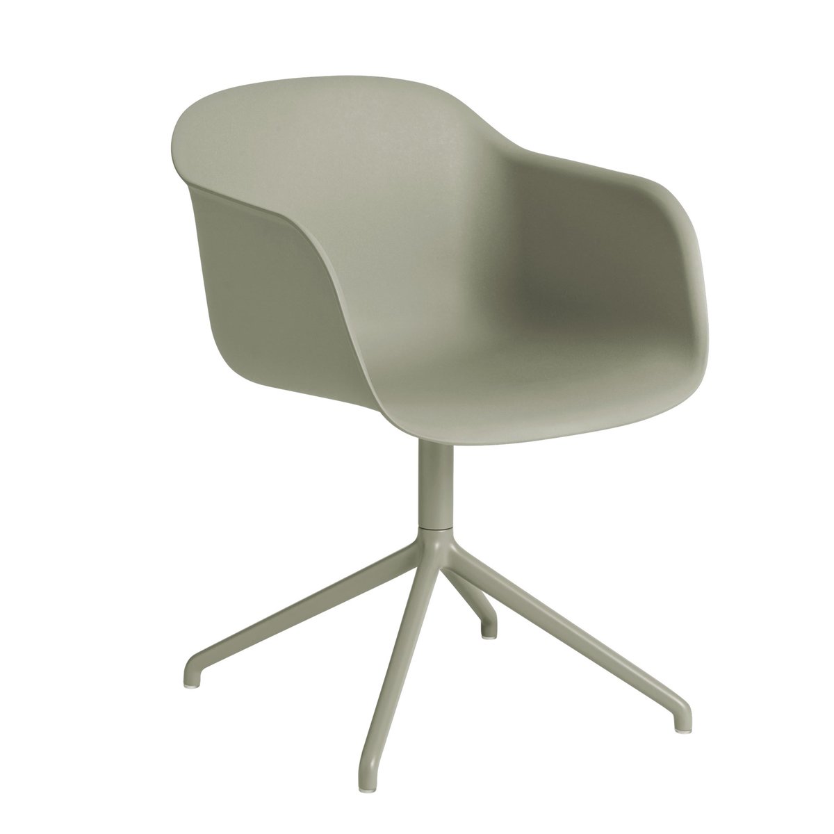 Muuto Fiber armchair swivel base toimistotuoli dusty green