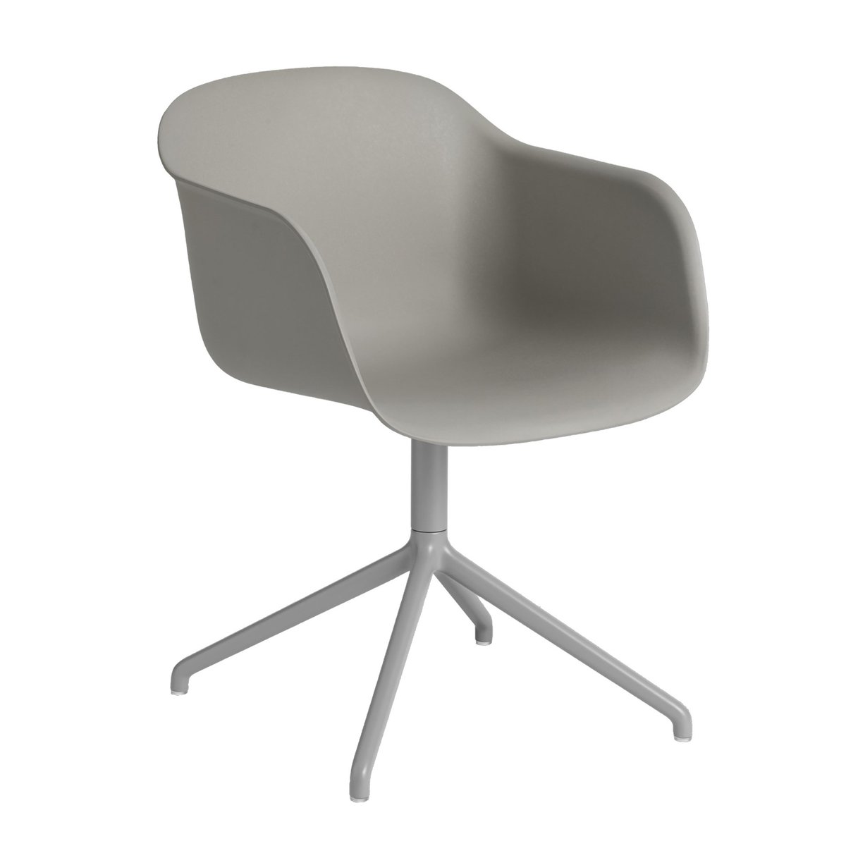 Muuto Fiber armchair swivel base toimistotuoli harmaa