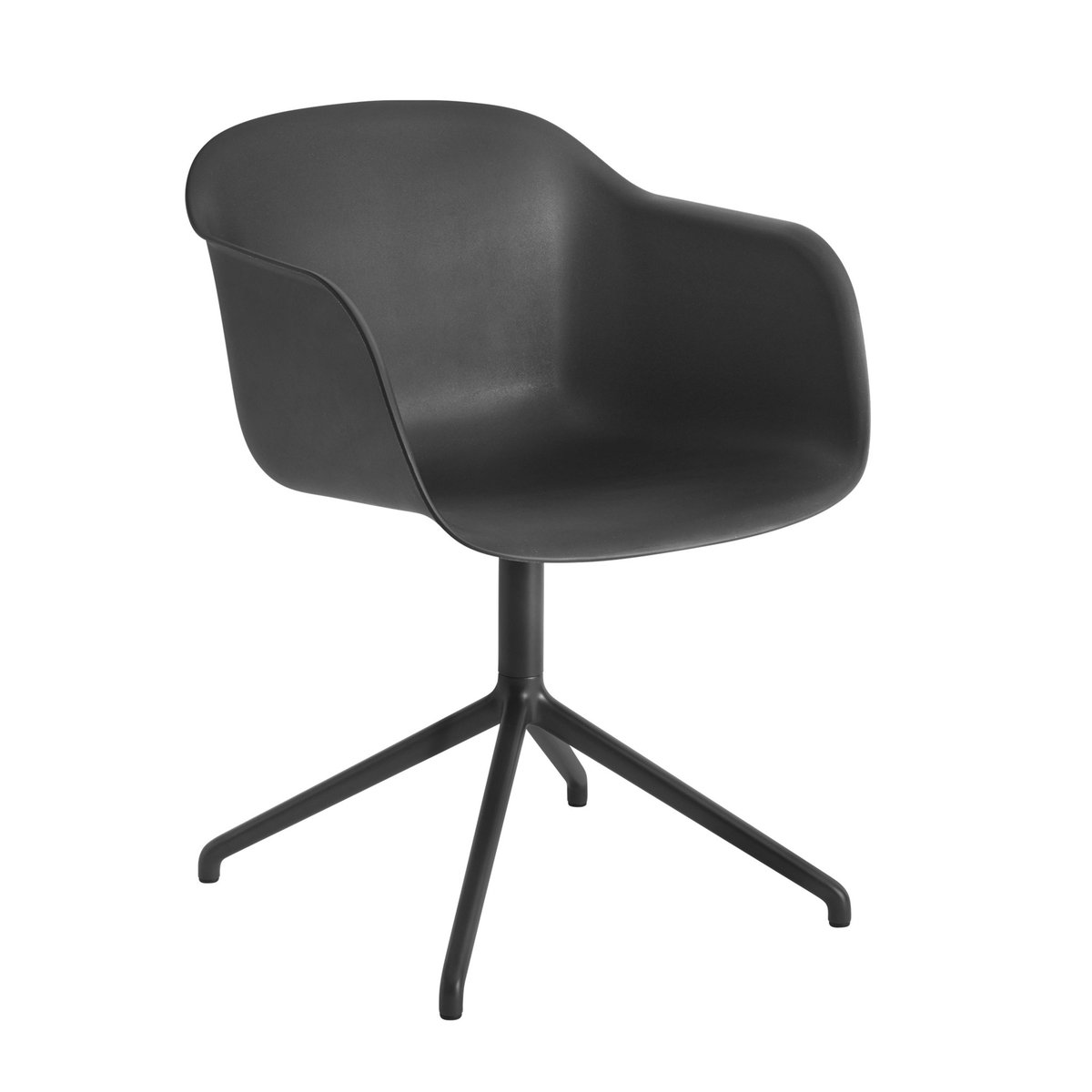 Muuto Fiber armchair swivel base toimistotuoli musta