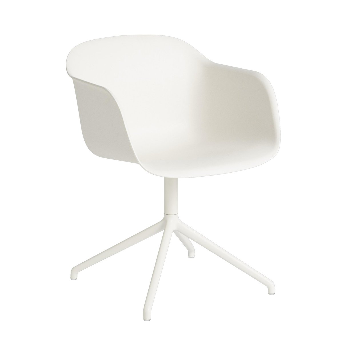 Muuto Fiber armchair swivel base toimistotuoli valkoinen