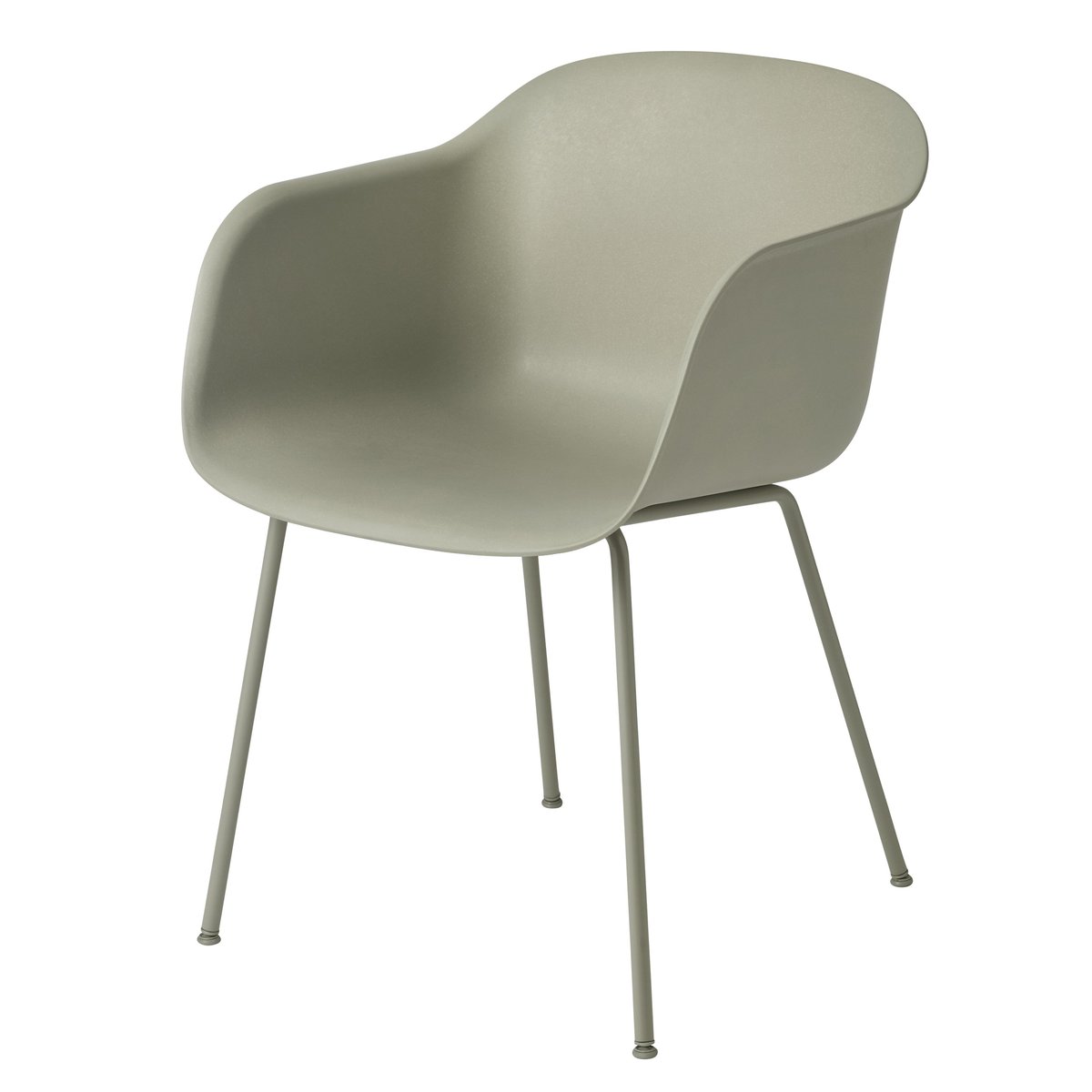 Muuto Fiber chair tuoli käsinojilla dusty green (vihreä)