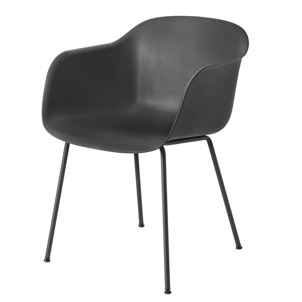 Muuto Fiber chair tuoli käsinojilla musta