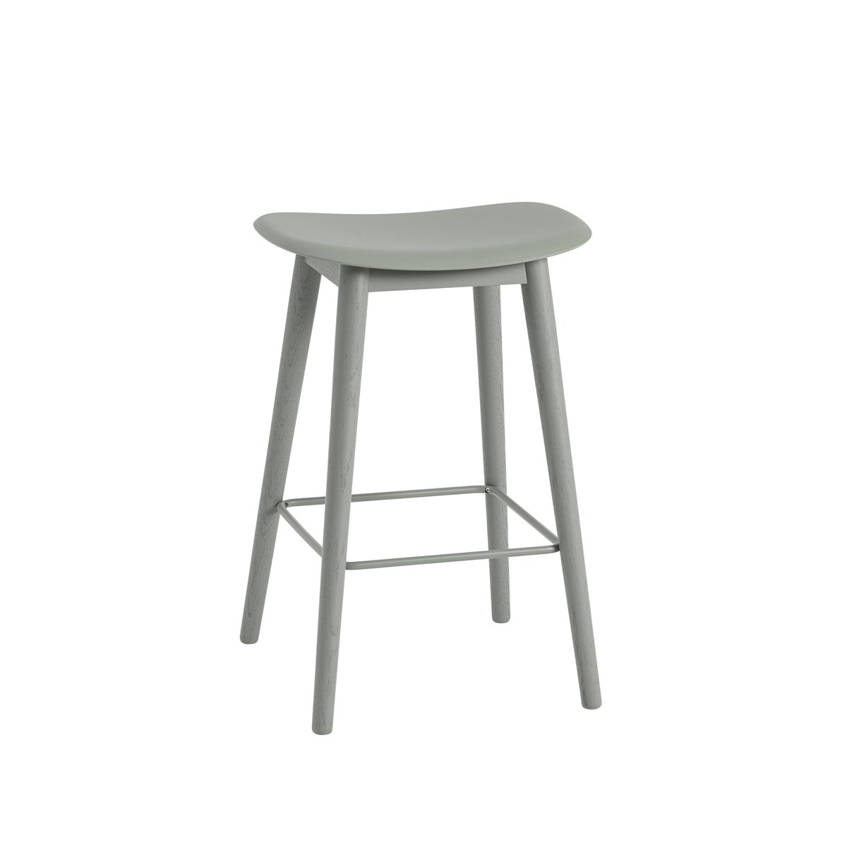 Muuto Fiber counter stool 65 cm Dusty green vihreät jalat