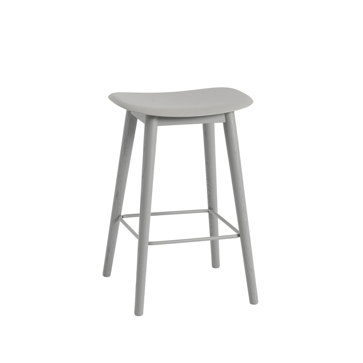 Muuto Fiber counter stool 65 cm Grey harmaat jalat