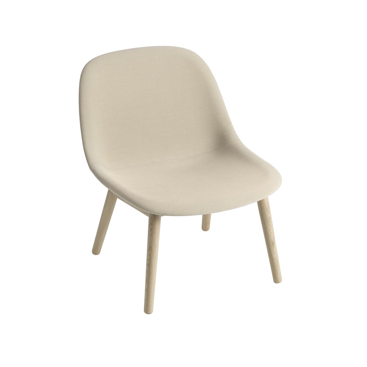 Muuto Fiber lounge nojatuoli jalat tammea beige