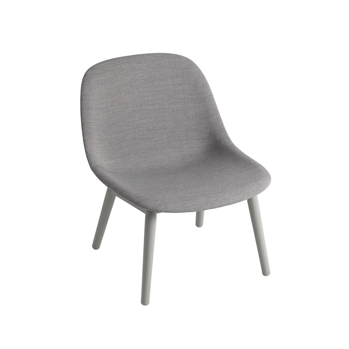 Muuto Fiber lounge nojatuoli jalat tammea harmaa