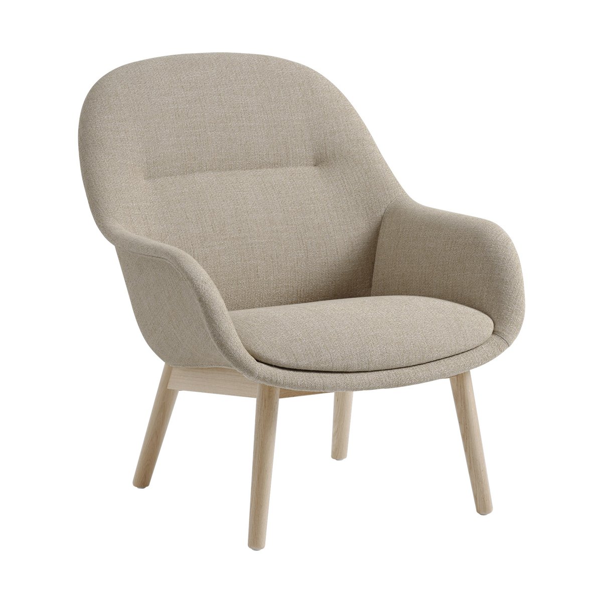 Muuto Fiber Lounge nojatuoli tammijaloilla Ecriture 240-grey