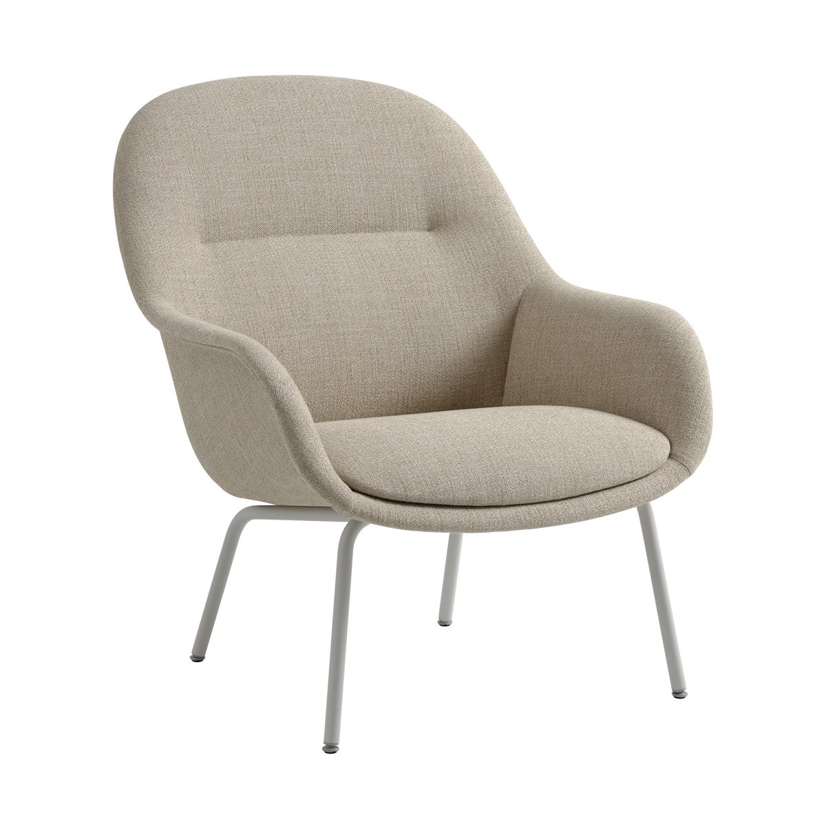 Muuto Fiber Lounge nojatuoli teräsjaloilla Ecriture 240-grey