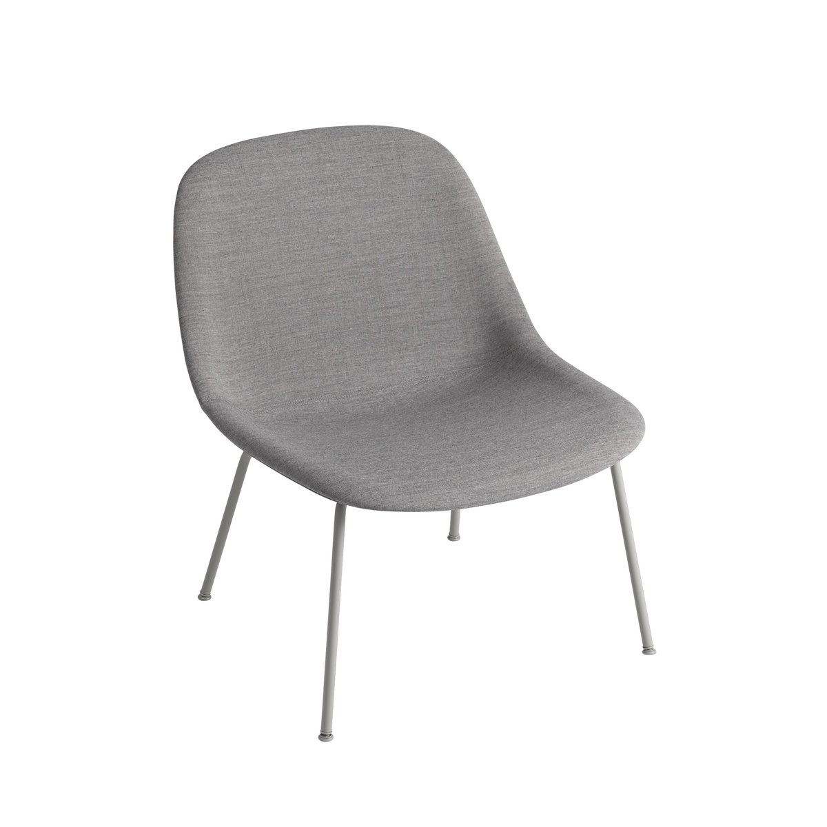 Muuto Fiber lounge nojatuoli teräsjaloilla harmaa harmaa