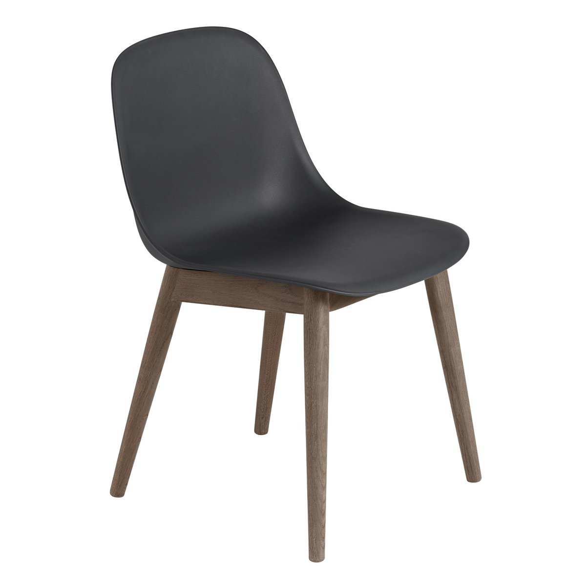 Muuto Fiber Side Chair tuoli Black-stained dark brown