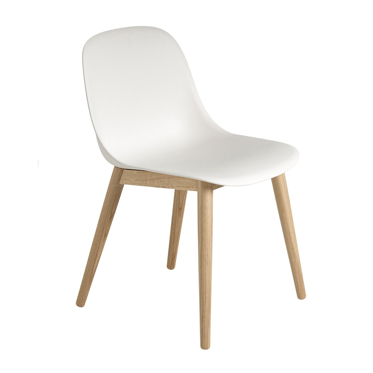 Muuto Fiber Side Chair tuoli valkoinen-tammi