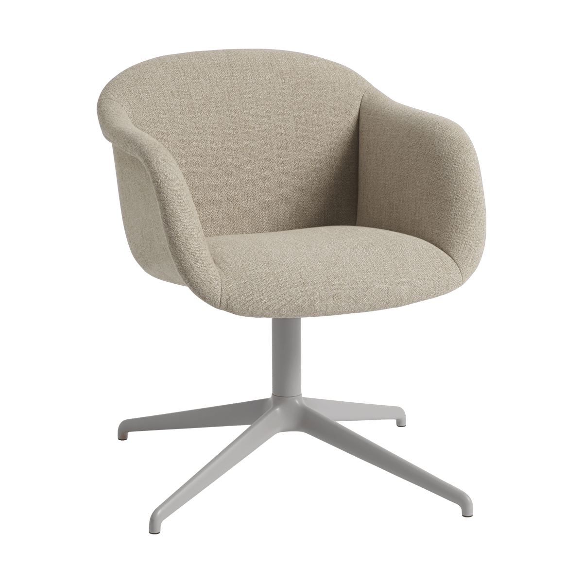 Muuto Fiber Soft Armchair swivel pohja Ecriture 240/Grey