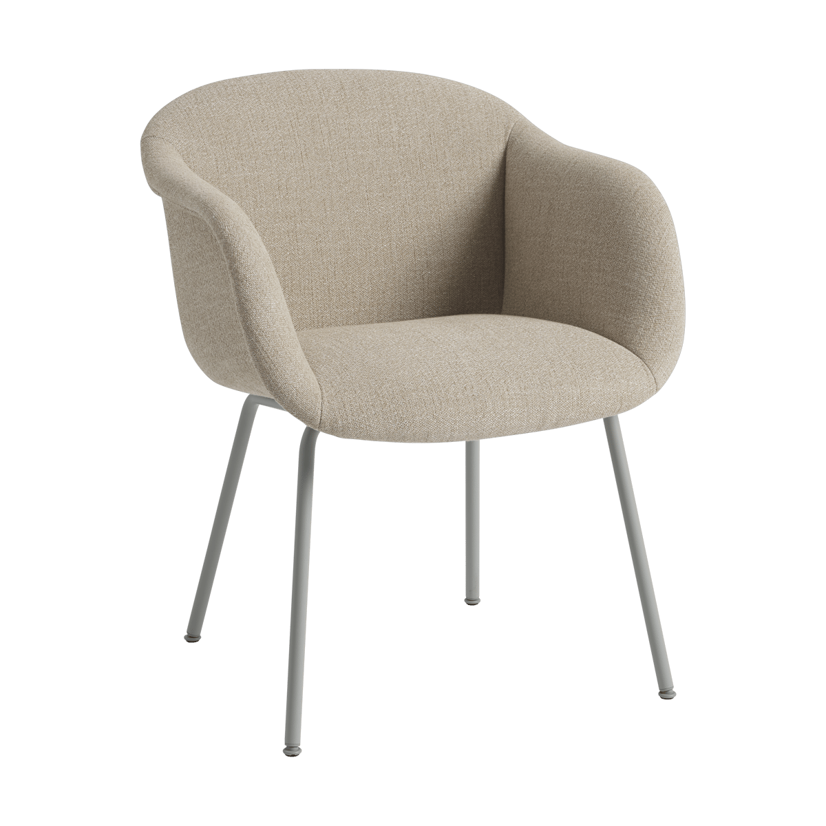 Muuto Fiber Soft Armchair tube pohja Ecriture 240/Grey