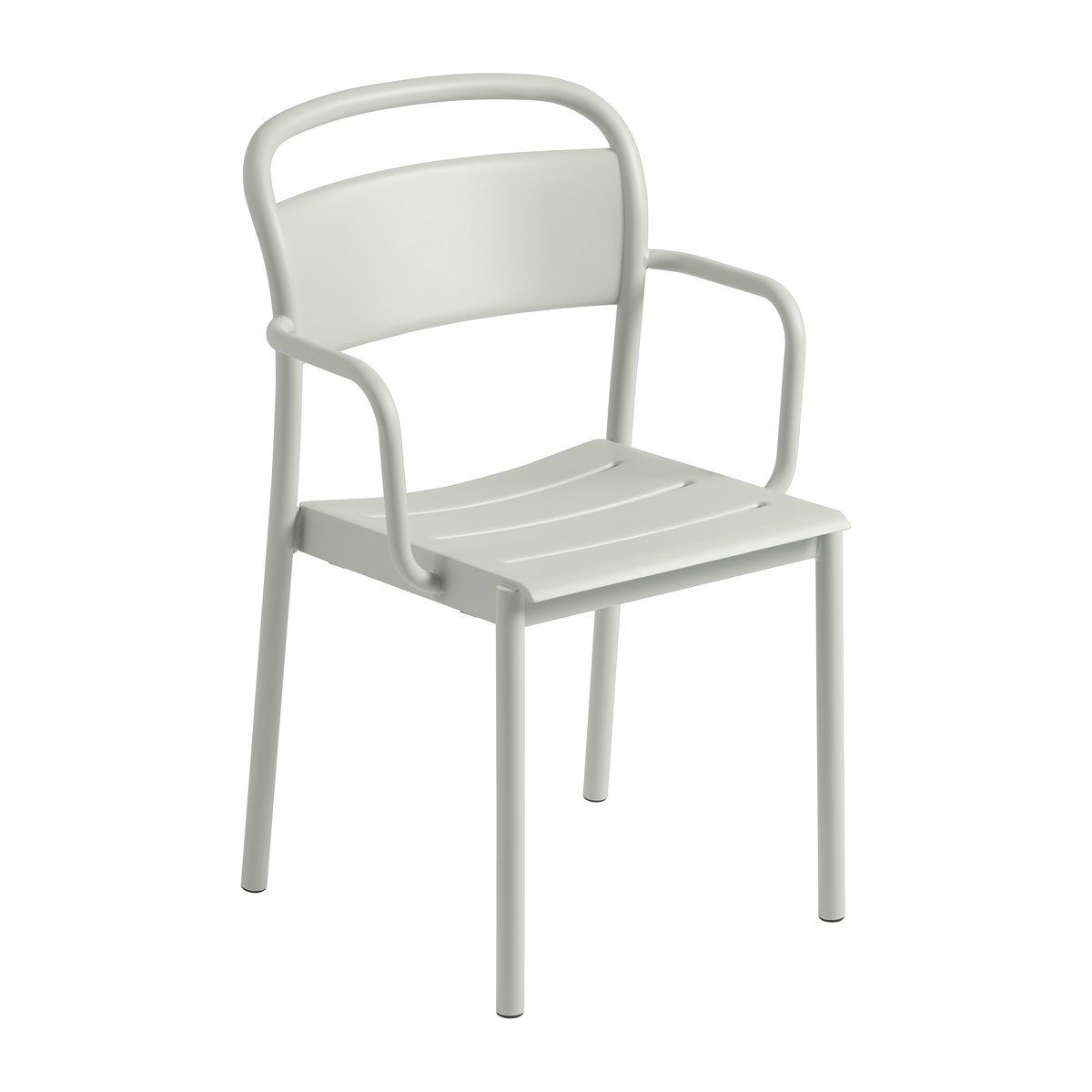 Muuto Linear steel armchair -käsinojallinen tuoli Grey (RAL 7044)