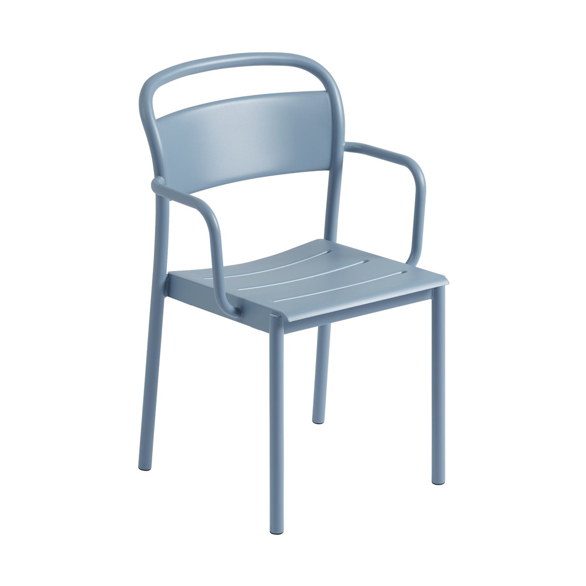 Muuto Linear steel armchair -käsinojallinen tuoli Pale blue