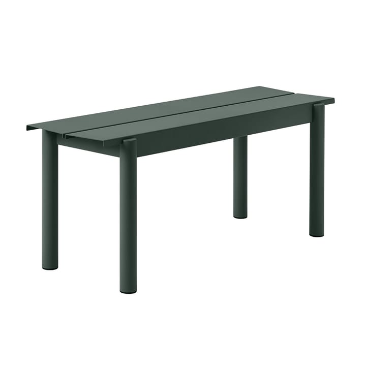 Linear steel bench -penkki 110 x 34 cm - Dark green - Muuto