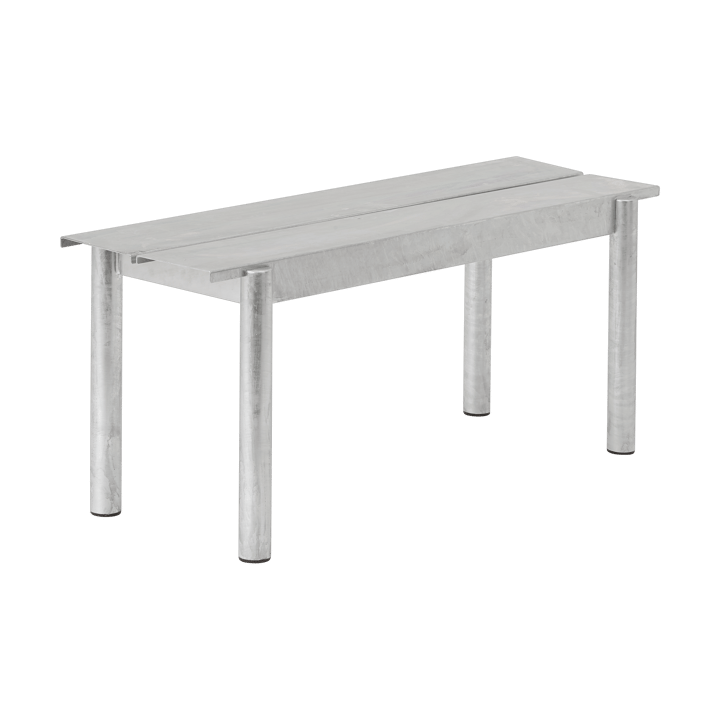 Linear steel bench -penkki 110 x 34 cm - Warm galvanized steel - Muuto