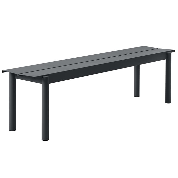 Linear steel bench -penkki 170 x 34 cm - Black - Muuto