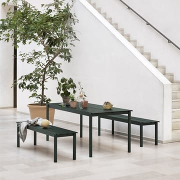 Linear steel bench -penkki 170 x 34 cm - Dark green - Muuto