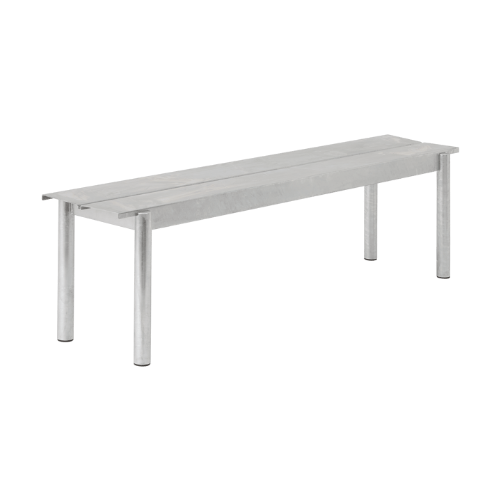 Linear steel bench -penkki 170 x 34 cm - Warm galvanized steel - Muuto