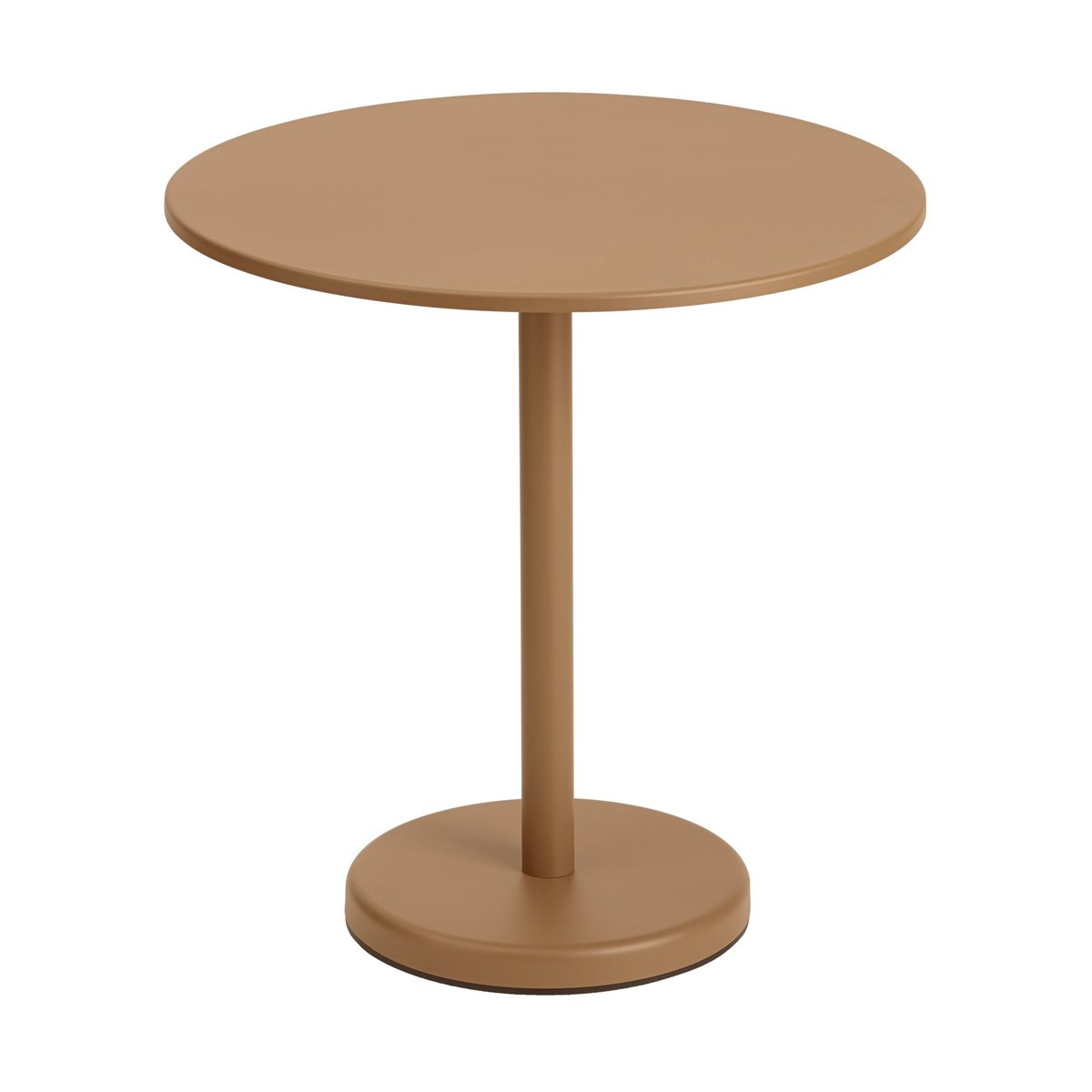 Muuto Linear steel café table V2 pöytä Ø70 cm Burnt orange