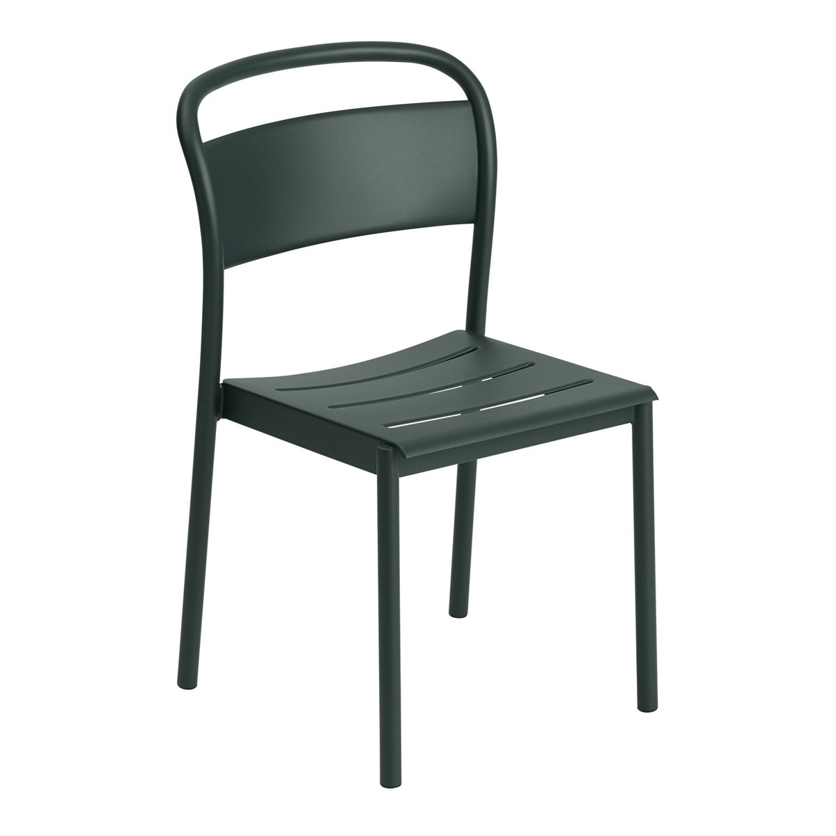 Muuto Linear steel side chair -tuoli Dark green