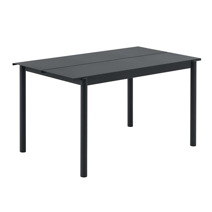 Linear steel table -pöytä 140 x 75 cm - Black - Muuto