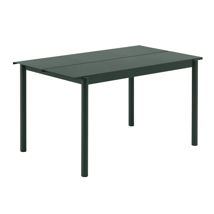 Linear steel table -pöytä 140 x 75 cm - Dark green - Muuto