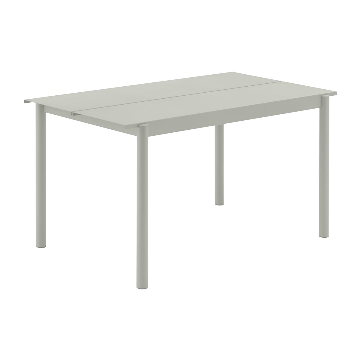 Muuto Linear steel table -pöytä 140 x 75 cm Grey (RAL 7044)