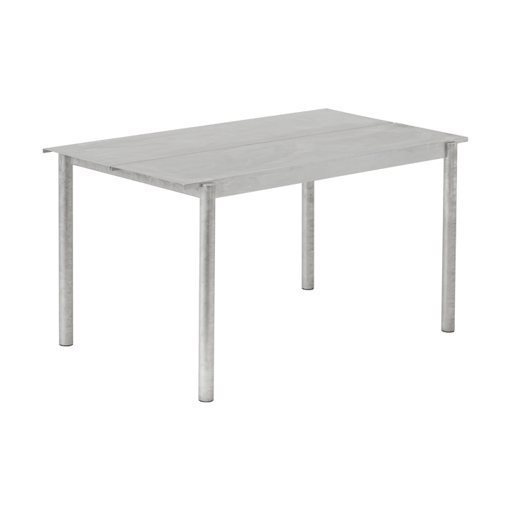 Linear steel table -pöytä 140 x 75 cm - Warm galvanized steel - Muuto