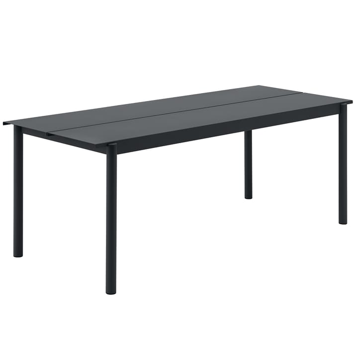 Linear steel table teräspöytä 200 cm - Black - Muuto