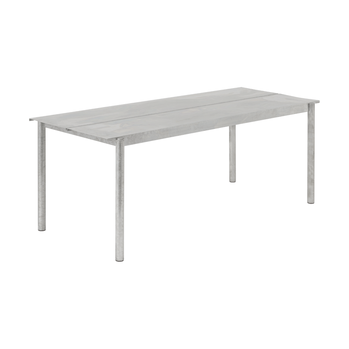 Linear steel table teräspöytä 200 cm - Warm galvanized steel - Muuto