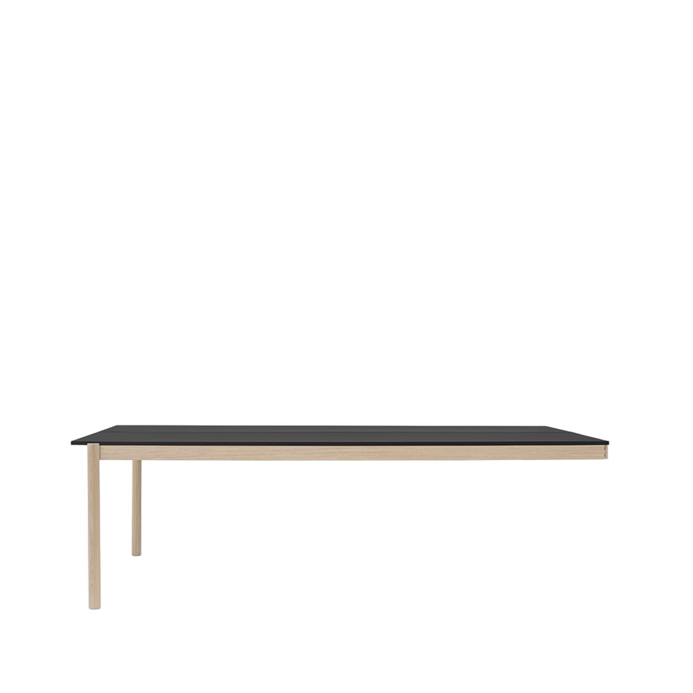 Muuto Linear System End Module -pöytä Black-Oak 240 x 142 cm