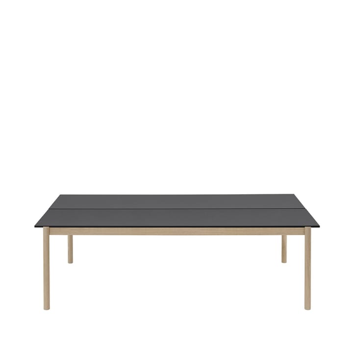 Linear System -pöytä 142x240 cm - Black nanolaminate-Black-Oak - Muuto