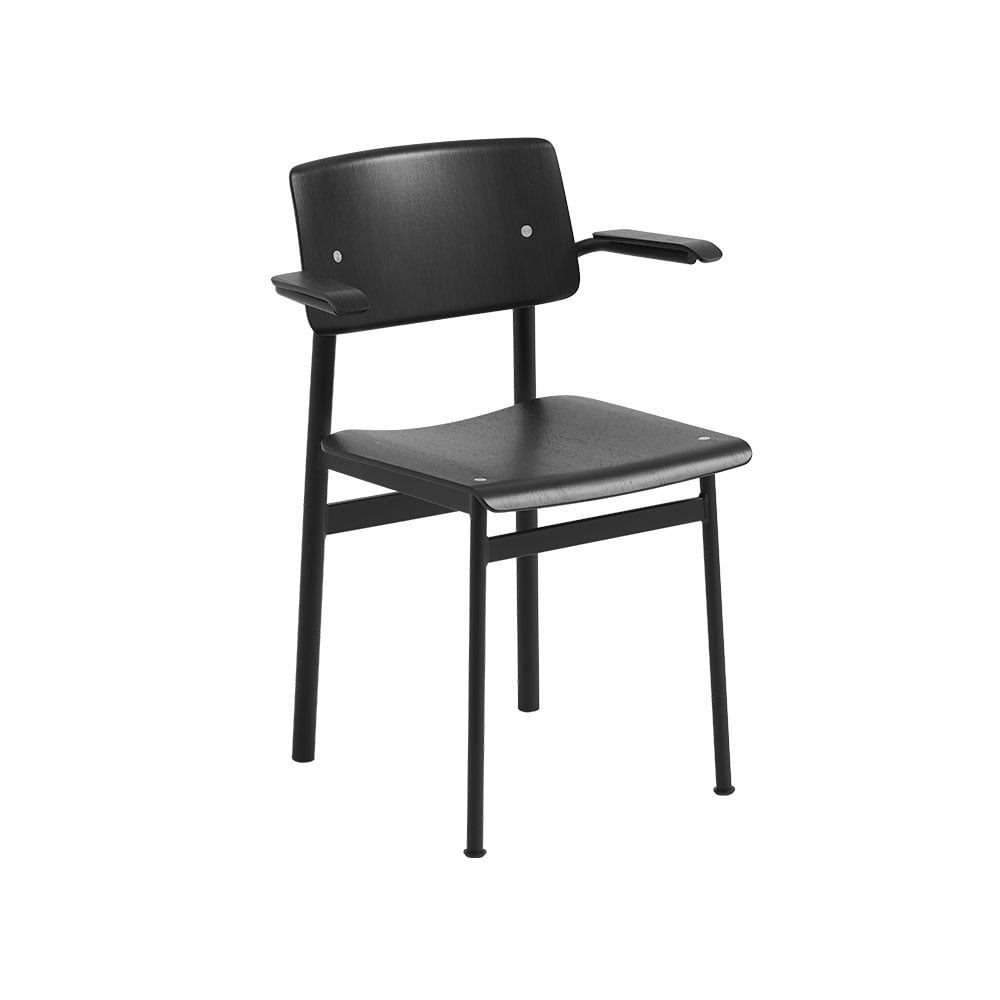 Muuto Loft käsinojallinen nojatuoli Black-Black