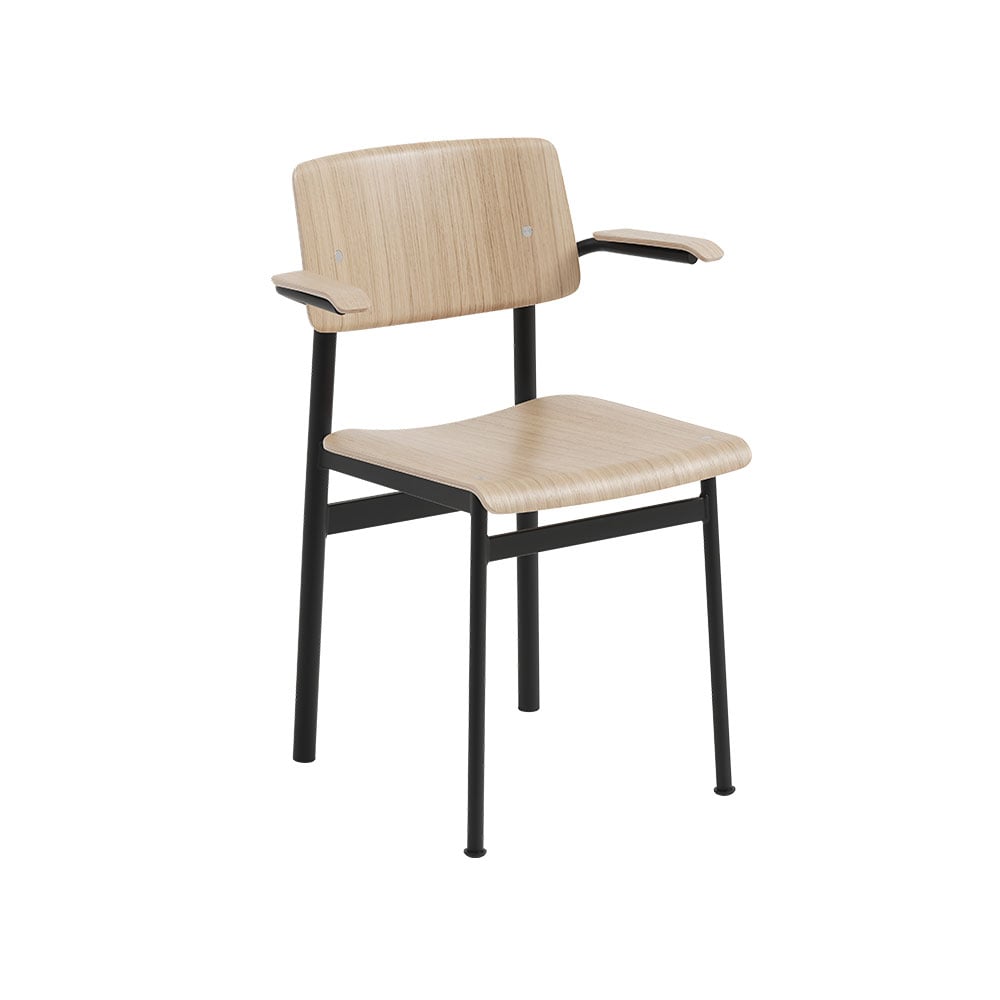 Muuto Loft käsinojallinen nojatuoli Oak-Black