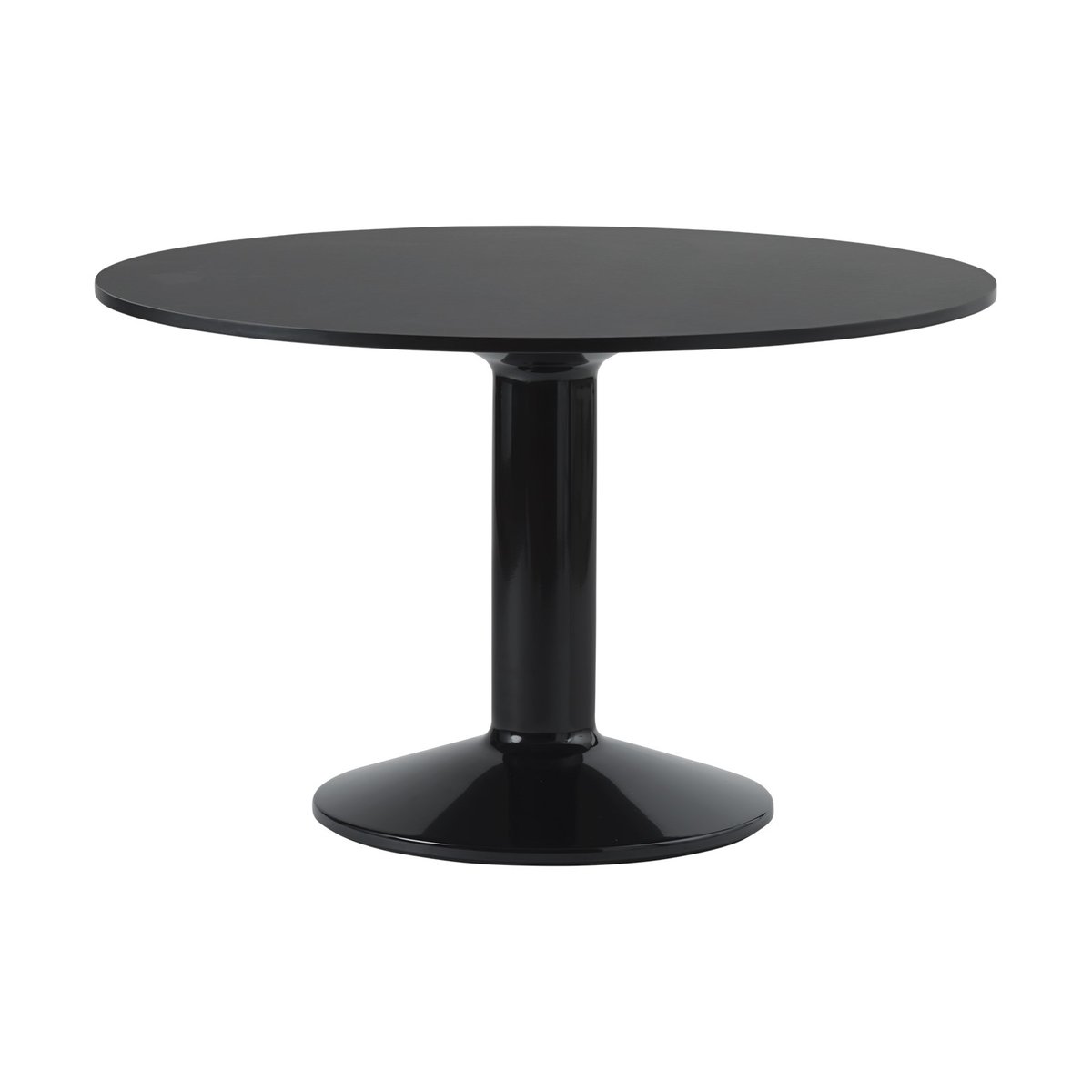 Muuto Midst pilaripöytä Ø 120 cm Black Linoleum-Black