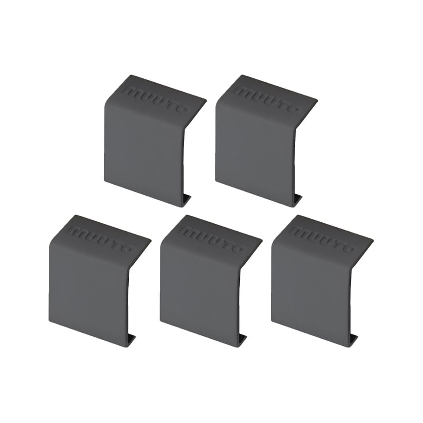 Muuto Mini stacked 2.0 clips 5-pakkaus harmaa