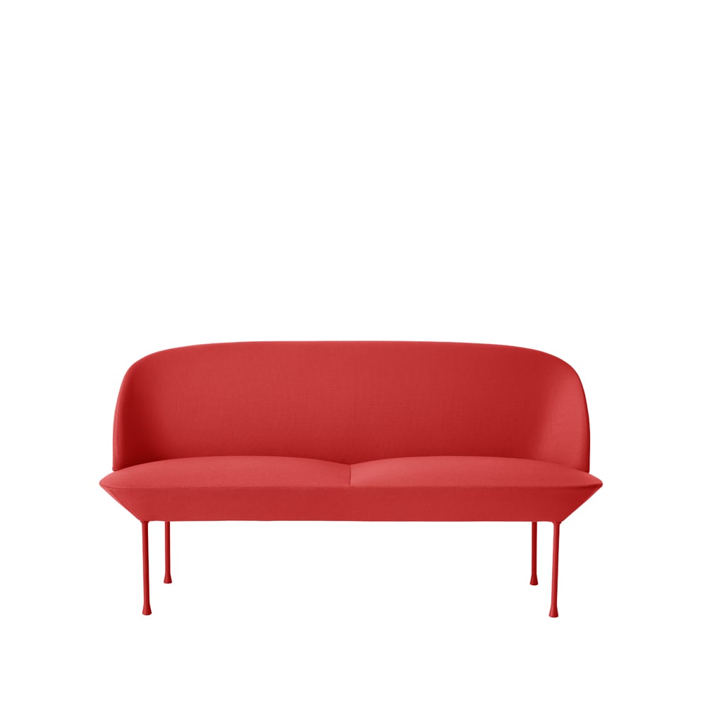 Muuto Oslo sohva 2-istuttava Steelcut 660-Dark red